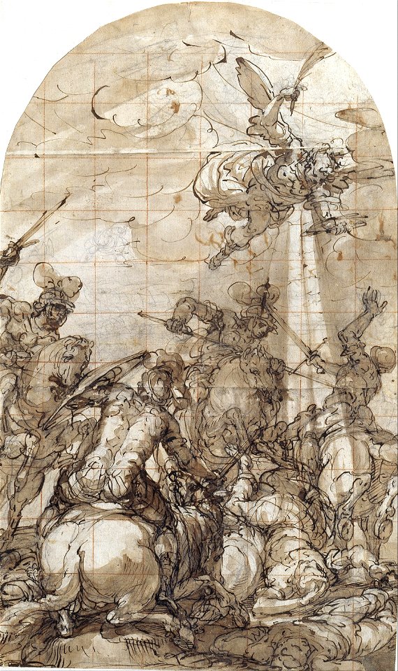 Giulio Benso - Battle Scene with the Appearance of the Angel of Victory - Google Art Project