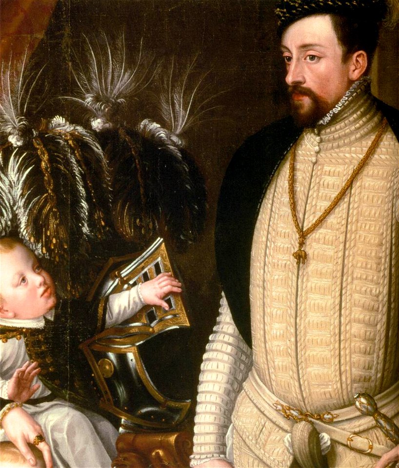 Giuseppe Arcimboldo - Maximilian II, His Wife and Three Children (detail) - WGA0798