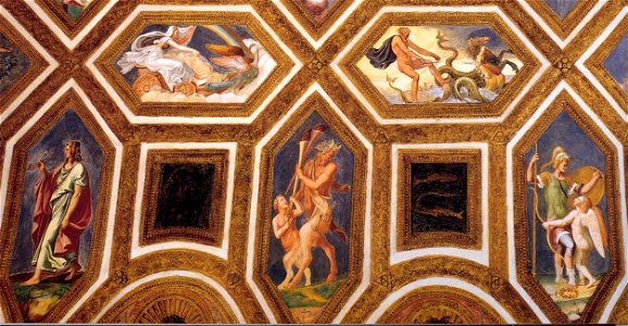 Giulio Romano - Ceiling decoration (detail) - WGA09591. Free illustration for personal and commercial use.