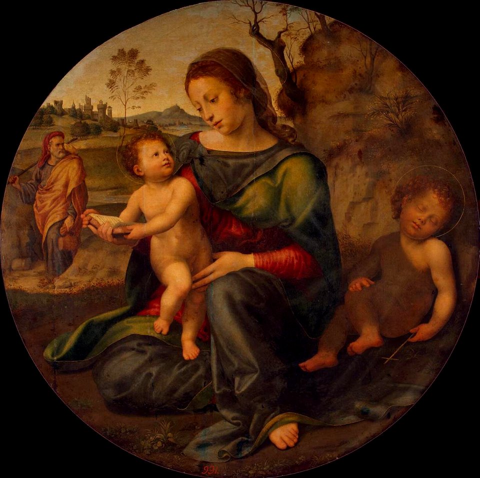 Giuliano Bugiardini - Holy Family with St John the Baptist - WGA3675