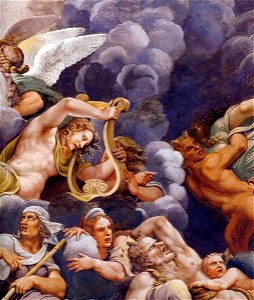 Giulio Romano - Vault - The Assembly of Gods around Jupiter's Throne (detail) - WGA09557. Free illustration for personal and commercial use.