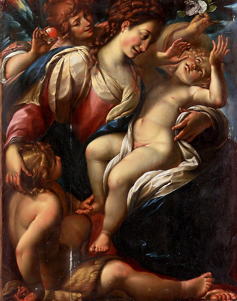 Giulio Cesare Procaccini - Maria mit dem Kind, Johannesknaben und einem Engel - GG 1617 - Kunsthistorisches Museum