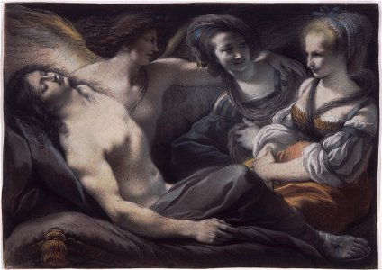 Giuseppe Cades, Italian (active Rome) - Armida Gazes on the Sleeping Rinaldo - Google Art Project