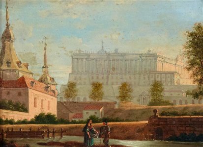 Giuseppe Canella - A view of the Palacio Real