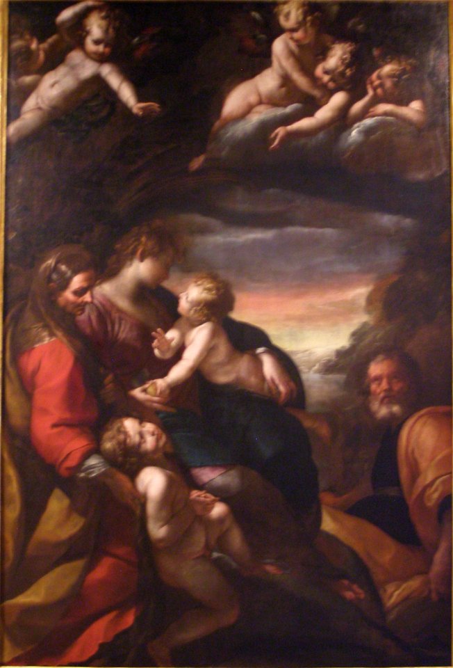 Giulio Cesare Procaccini Santa Famiglia con San Giovannino e Santa Elisabetta