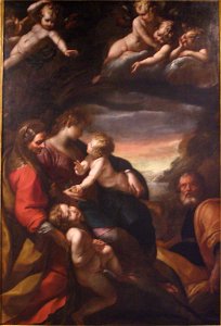 Giulio Cesare Procaccini Santa Famiglia con San Giovannino e Santa Elisabetta