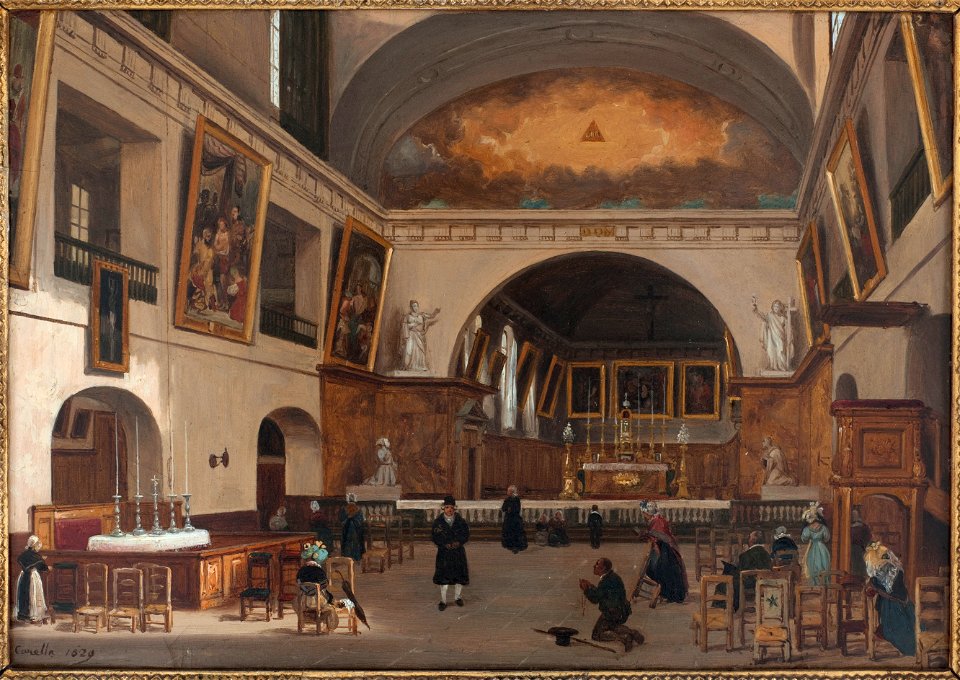 Giuseppe Canella - Intérieur de l'église Saint-Jean-Saint-François - P2840 - Musée Carnavalet