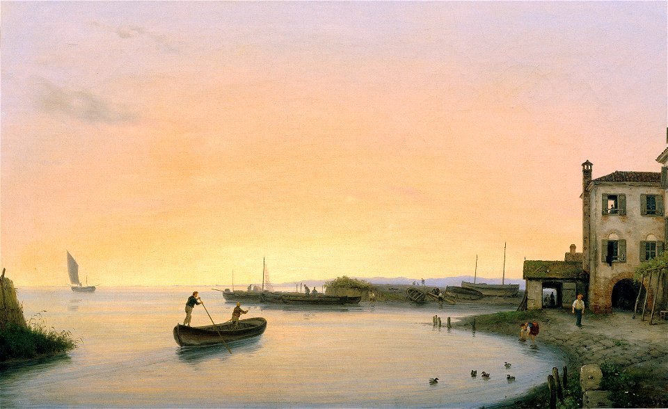 Giuseppe Canella d. J. - Chioggia vor Sonnenaufgang - 7911 - Kunsthistorisches Museum