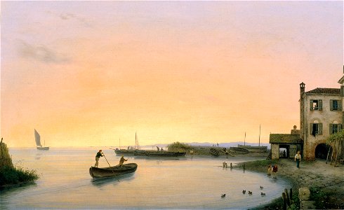 Giuseppe Canella d. J. - Chioggia vor Sonnenaufgang - 7911 - Kunsthistorisches Museum