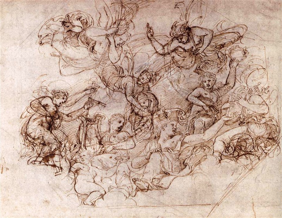 Giulio Romano - Allegory of the Virtues of Federico II Gonzaga - WGA09620