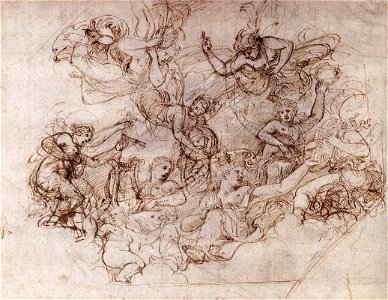 Giulio Romano - Allegory of the Virtues of Federico II Gonzaga - WGA09620