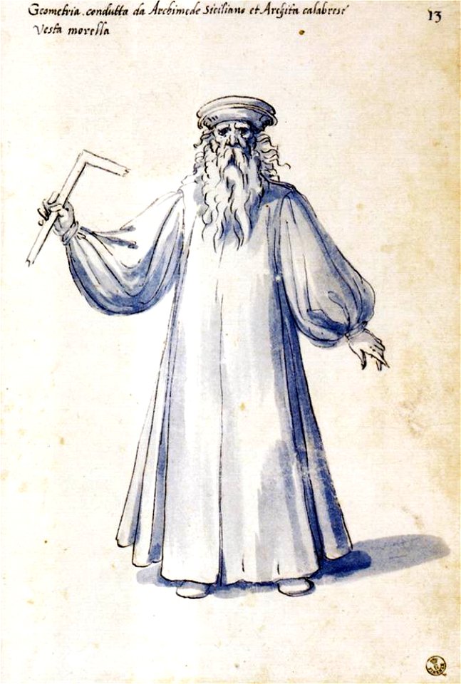 Giuseppe Arcimboldo - Costume of the allegorical figure Geometry - WGA00889