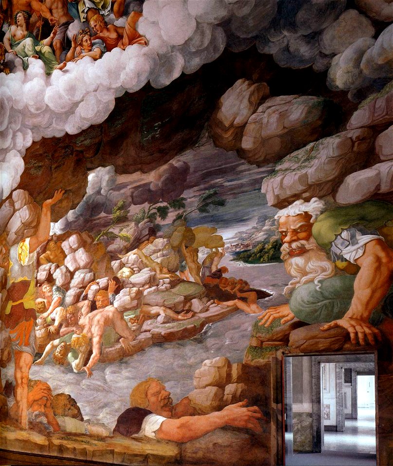 Giulio Romano - Fresco on the south wall (detail) - WGA09549