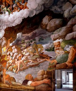 Giulio Romano - Fresco on the south wall (detail) - WGA09549. Free illustration for personal and commercial use.