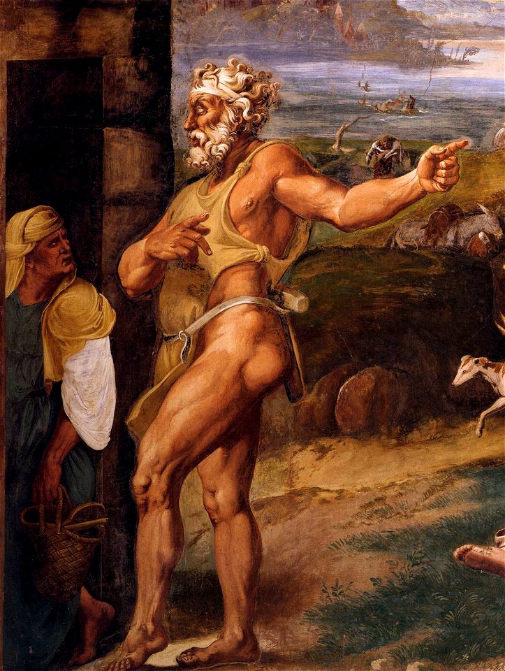 Giulio Romano - The Old Woman and Vulcan - WGA09565