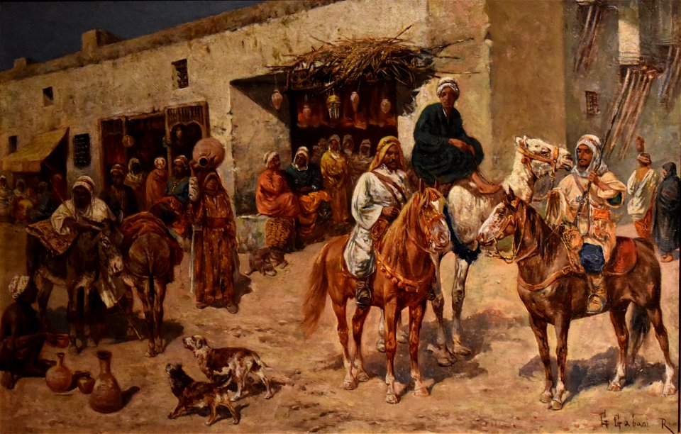 Giuseppe Gabani - Cavaliers devant la boutique d'un brocanteur 02