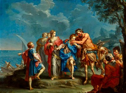 Giuseppe Marchesi (1699-1771) - Achilles Takes Leave of the Centaur Chiron - 1530077 - National Trust