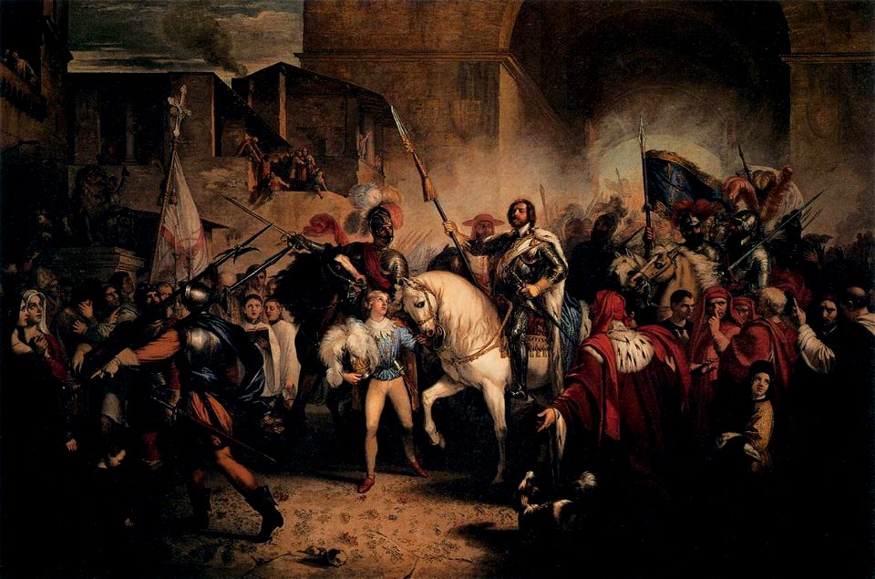Giuseppe Bezzuoli - Entry of Charles VIII into Florence - WGA2144