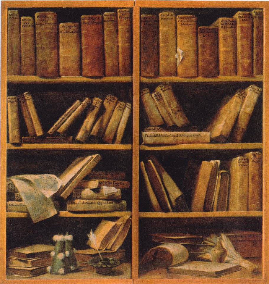 Giuseppe Maria Crespi - Buchregal mit Musikschriften 1725-30