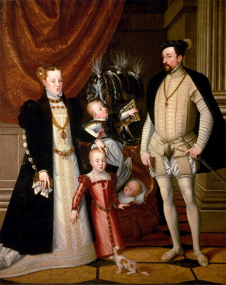 Giuseppe Arcimboldo - Maximilian II, His Wife and Three Children - WGA0797