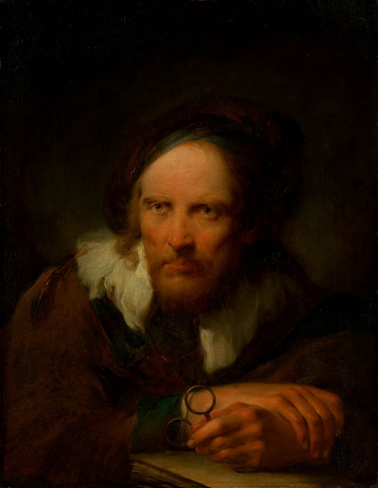 Giuseppe Nogari (Venice 1699-Venice 1763) - A Man Holding Spectacles - RCIN 403973 - Royal Collection