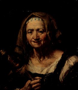 Giuseppe Nogari - An old woman with a distaff - A IV 3460 - Finnish National Gallery