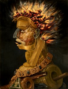 Giuseppe Arcimboldo, , Kunsthistorisches Museum Wien, Gemäldegalerie - Feuer - GG 1585 - Kunsthistorisches Museum