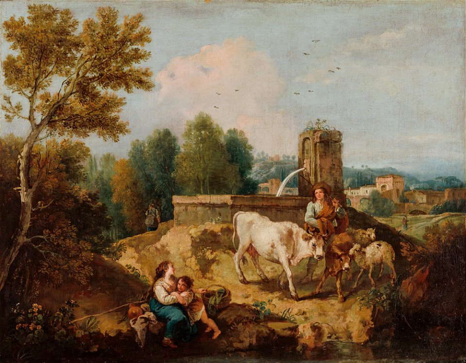 Giuseppe Zais - At the Fountain - P17e41 - Isabella Stewart Gardner Museum
