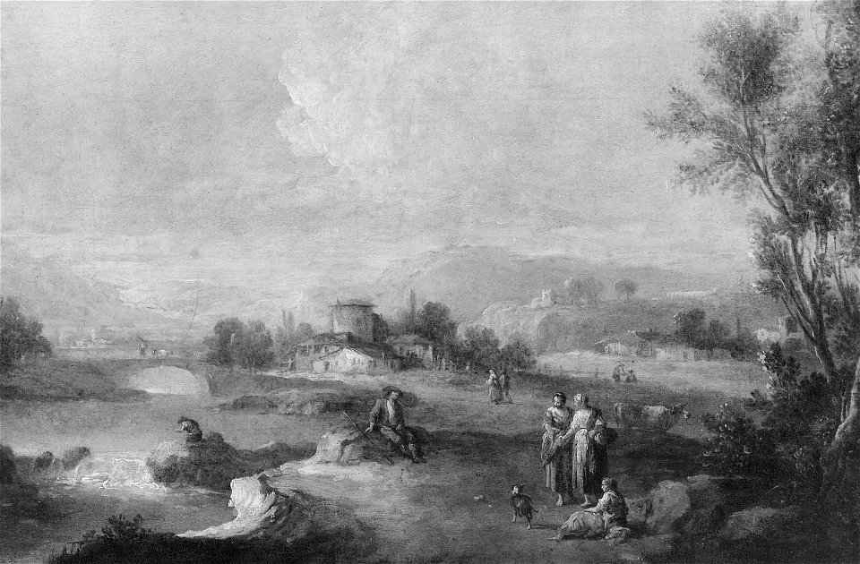 Giuseppe Zais - River Landscape with Figures - 21.1461 - Museum of Fine Arts