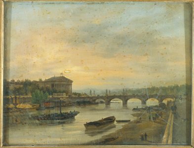 Giuseppe Canella - Le Palais Bourbon et le Pont Louis-XVI (pont de la Concorde) - P1079 - Musée Carnavalet