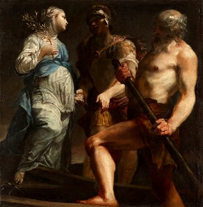 Giuseppe Maria Crespi, gen. Lo Spagnuolo, , Kunsthistorisches Museum Wien, Gemäldegalerie - Äneas, die Sibylle und Charon - GG 306 - Kunsthistorisches Museum