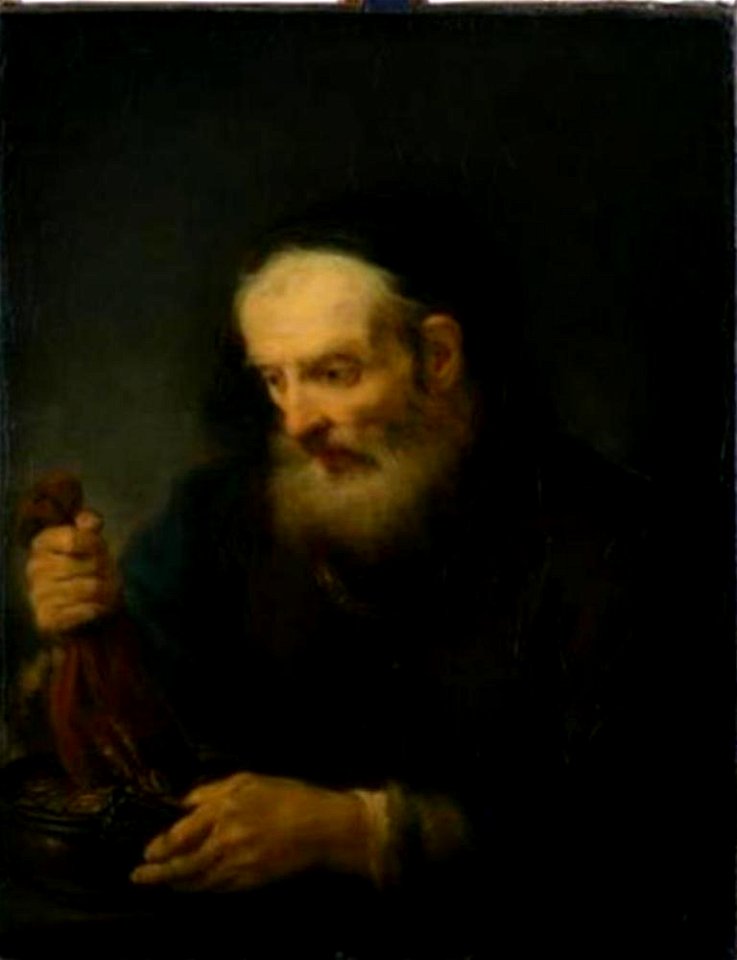 Giuseppe Nogari - De gierigaard - Gal.-Nr. 589 - Staatliche Kunstsammlungen Dresden