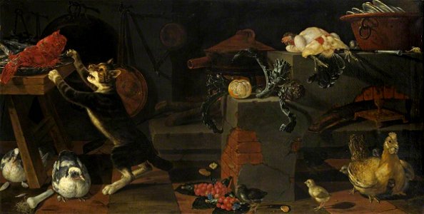 Giuseppe Recco (1634-1695) - Kitchen Interior - 926844 - National Trust