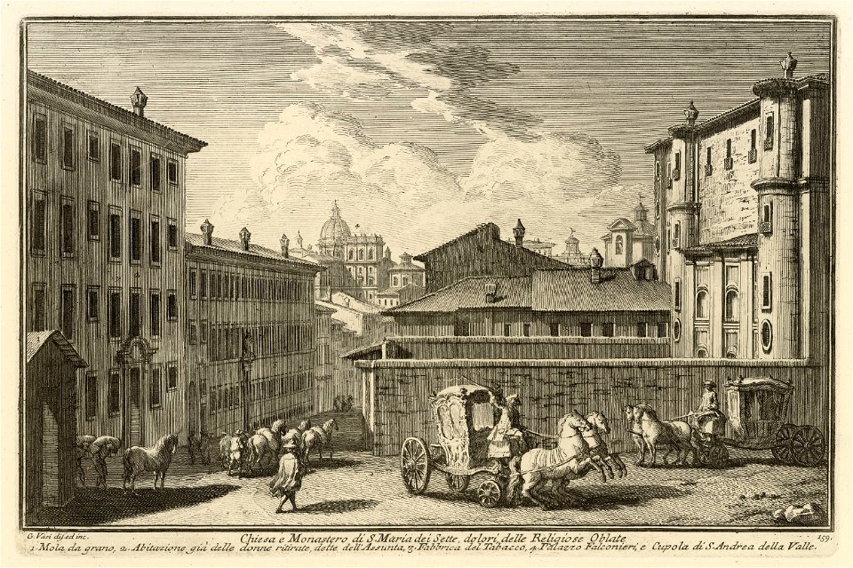 Giuseppe Vasi – Chiesa e Monastero di Santa Maria dei Sette Dolori delle Religiose Oblate