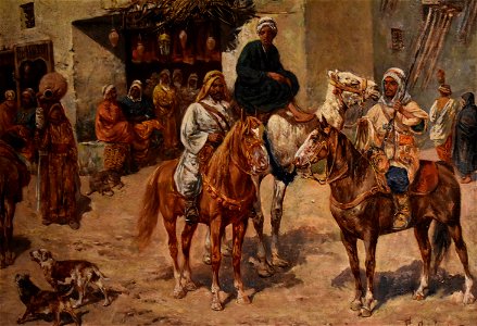 Giuseppe Gabani - Cavaliers devant la boutique d'un brocanteur 03