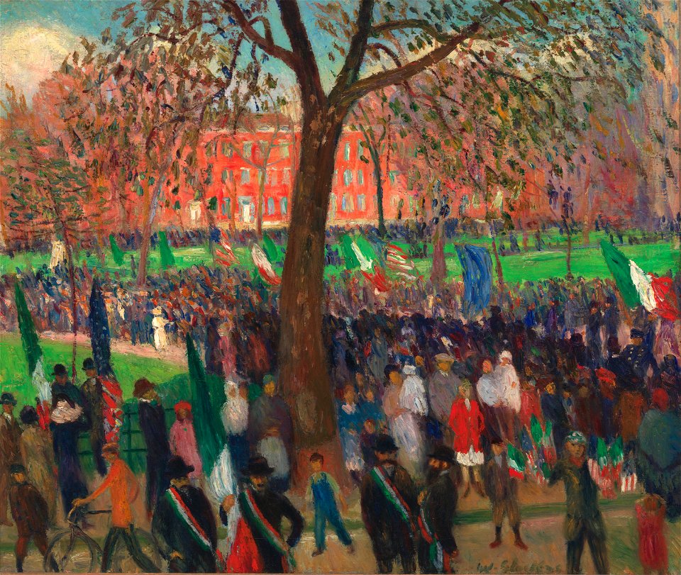 William J. Glackens - Parade, Washington Square (1912)