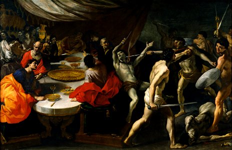 Gladiadores en un banquete (Lanfranco)