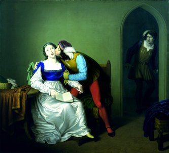 Giuseppe Poli, Paolo e Francesca, Olio su tela, Accademia Carrara, Comune di Bergamo
