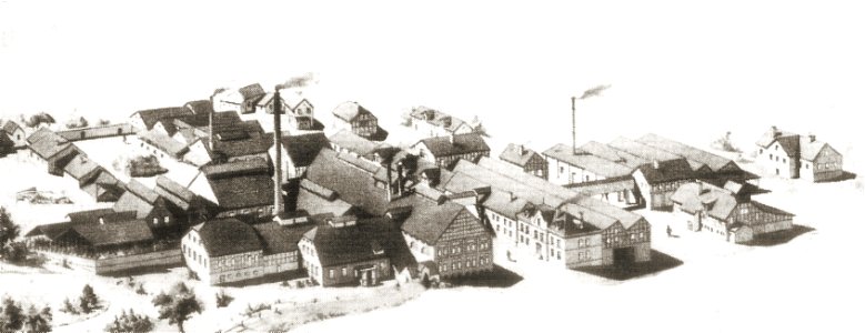 Glashütte Grünenplan Lithographie 1900