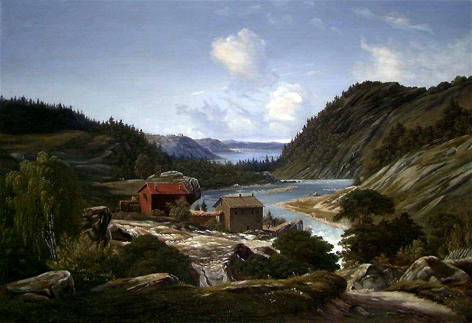 Ferdinand Gjøs - Landscape with a Sawmill - NG.M.04362 - National Museum of Art, Architecture and Design