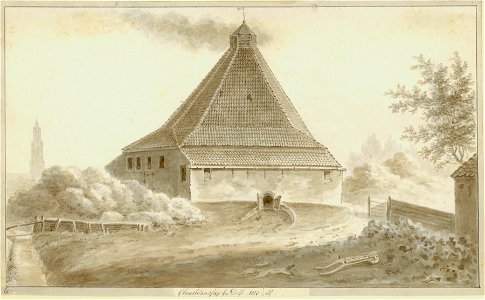 Glaasblaasserij bij Delft 1828, Balthasar Jooss, SA Delft, inv.nr. 68156