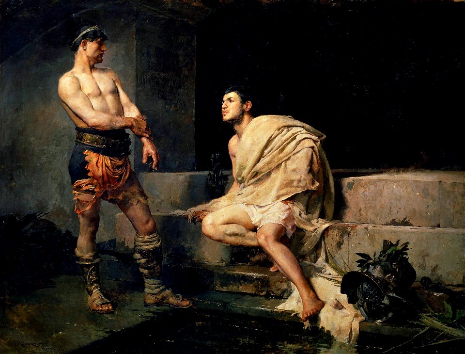 Gladiadores después del combate, por José Moreno Carbonero