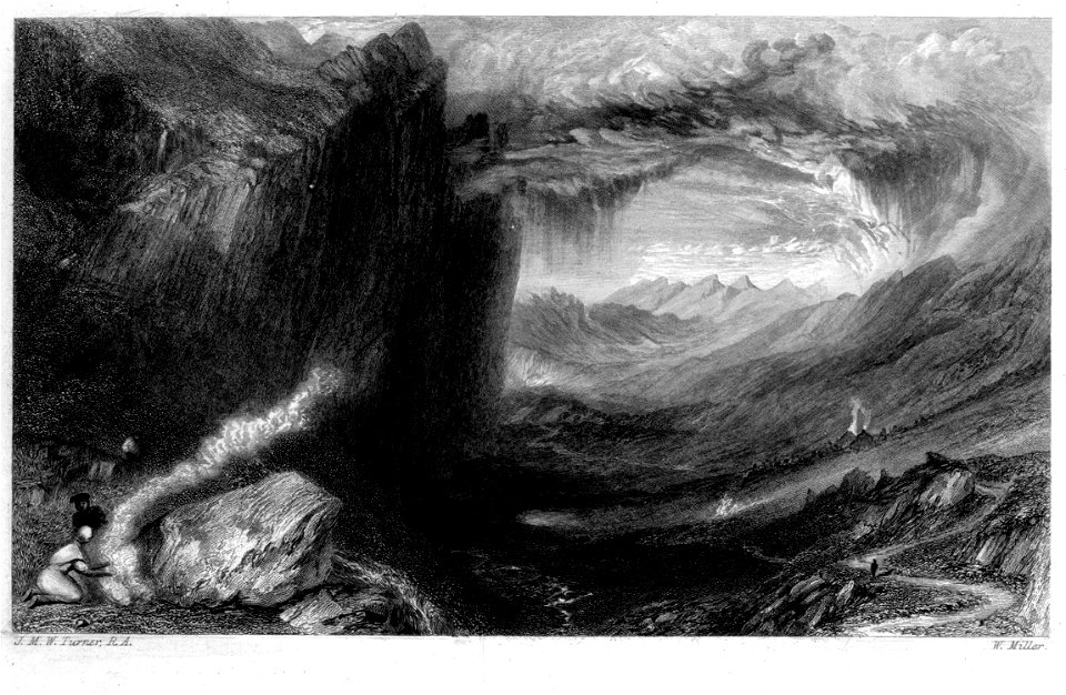 Glencoe proof engraving by William Miller after Turner R549