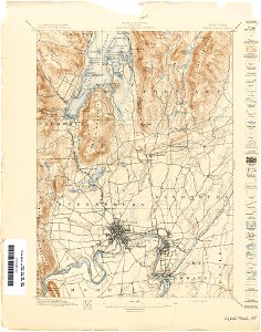 Glens Falls New York USGS topo map 1895