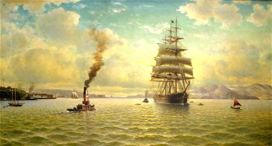 Glory of the Seas Off Fort Mason, 1912 (San Francisco Bay), by William A. Coulter