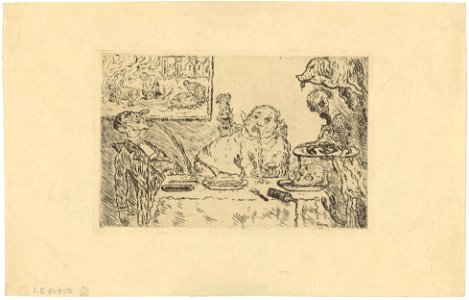Gluttony, print by James Ensor, 1904, Prints Department, Royal Library of Belgium, Imp. II 84858-6