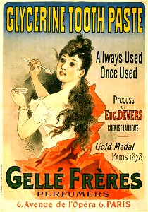 Glycerine tooth paste - Gellé Frères perfumers 6, Avenue de l'Opéra, 6, Paris