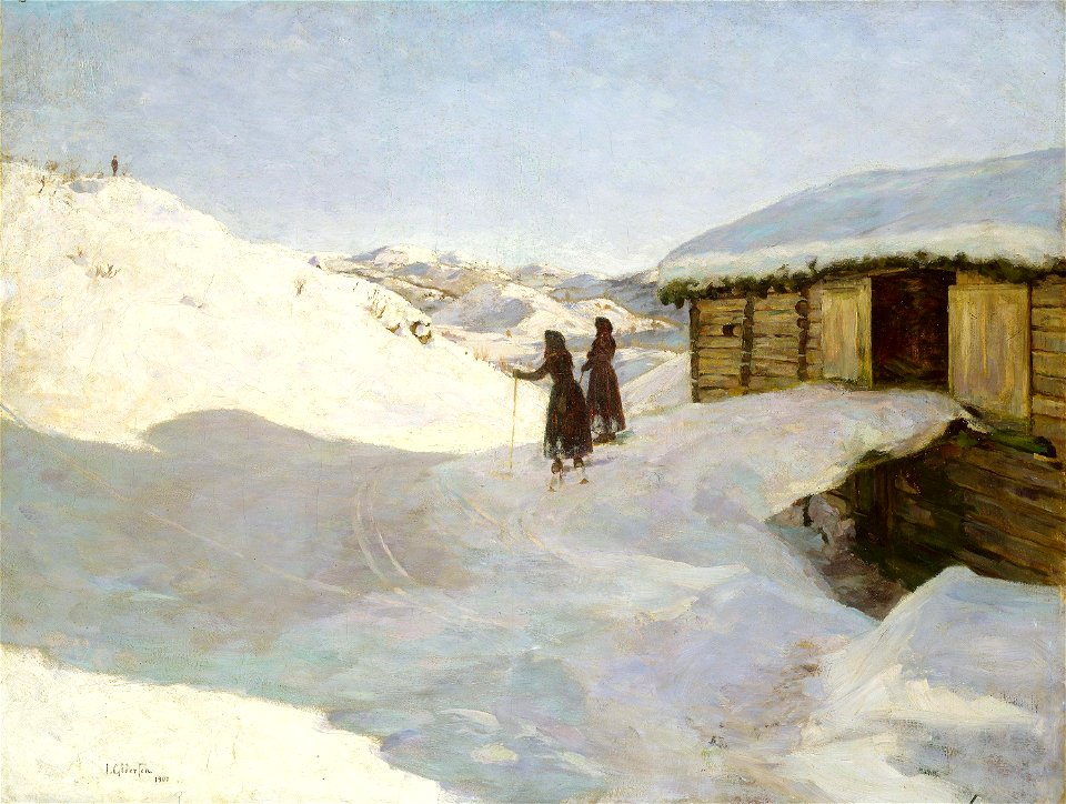 Jacob Gløersen - Winter at Vågsli in Telemark - NG.M.02335 - National Museum of Art, Architecture and Design