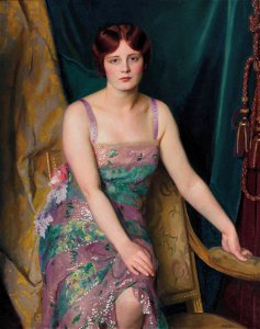 Glitter, by William McGregor Paxton. Free illustration for personal and commercial use.