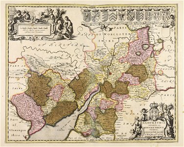 Glocestria ducatus cum Monumethensi comitatu = Glocester Shire & Monmouth Shire - CBT 6597065